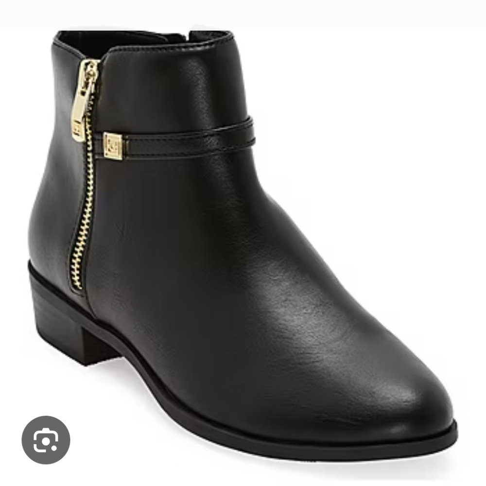 Liz Claiborne Womens Roth Stacked Heel Booties Size 11M